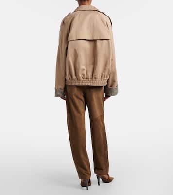 Monili suede straight pants | Brunello Cucinelli