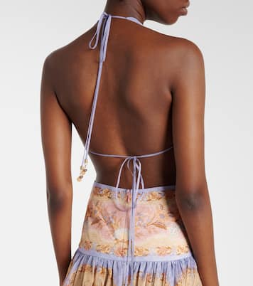 Robe longue Indra en coton et soie mélangés | Zimmermann