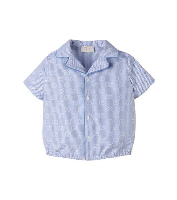 Baby GG striped cotton poplin shirt | Gucci Kids