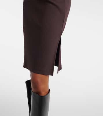 Ribbed-knit cotton jersey midi dress | Courrèges