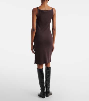 Ribbed-knit cotton jersey midi dress | Courrèges