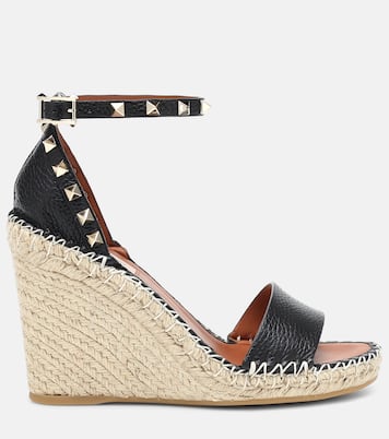 Sandales compensées Rockstud en cuir | Valentino Garavani