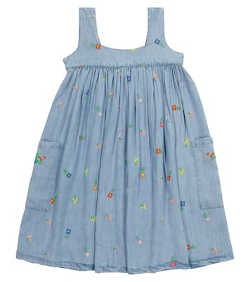 Robe en jean avec broderies à fleurs | Stella McCartney Kids