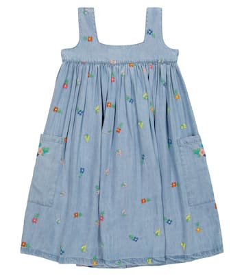 Robe en jean avec broderies à fleurs | Stella McCartney Kids