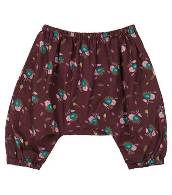 Baby Faraday printed cotton pants | Caramel