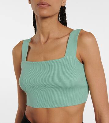 Top raccourci en soie mélangée | Oscar de la Renta