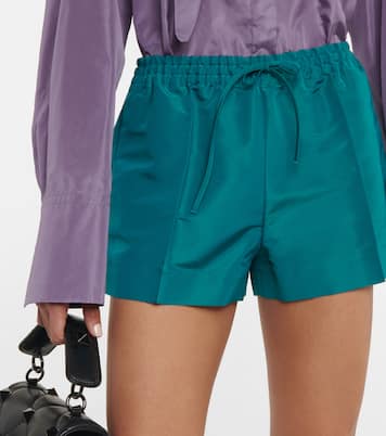 High-Rise Shorts aus Seide | Valentino