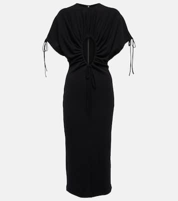 Vestido midi de algodón con abertura | Christopher Kane
