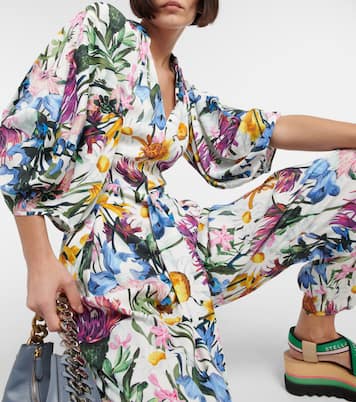 Mono floral con cuello en pico | Stella McCartney