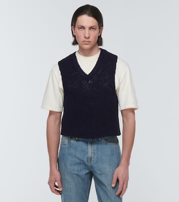Intact ribbed-knit cotton sweater vest | Our Legacy