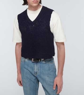 Intact ribbed-knit cotton sweater vest | Our Legacy