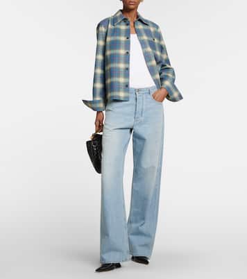 Checked leather shirt | Bottega Veneta