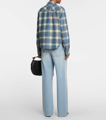Checked leather shirt | Bottega Veneta