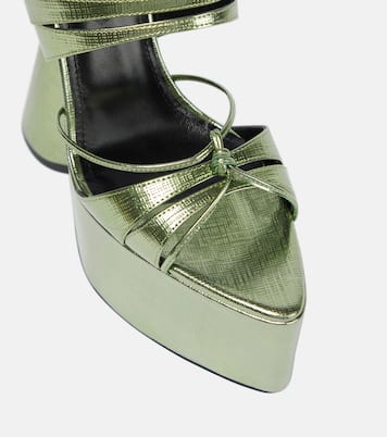 Belle metallic leather platform sandals | D'Accori