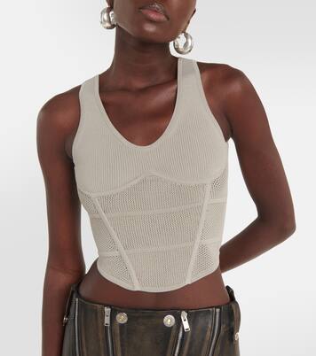 Bustier-Top aus Rippstrick | Dion Lee