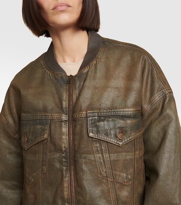 جاكيت بومبر مطلي من الدنيم | Acne Studios