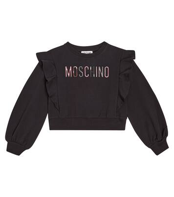 Logo cotton-blend jersey sweatshirt | Moschino Kids