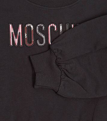 Logo cotton-blend jersey sweatshirt | Moschino Kids