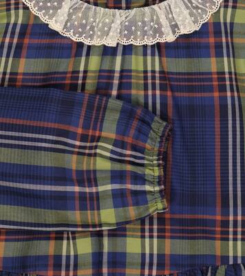 Thays tartan cotton dress  | Bonpoint