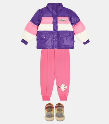 Crochet-trimmed suede sneakers | Mou Kids