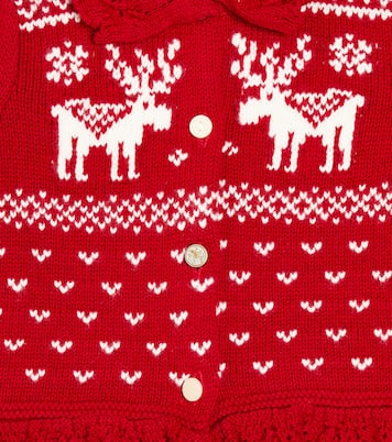 Baby intarsia cotton and wool cardigan | Polo Ralph Lauren Kids