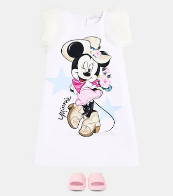 Printed crêpe dress | Monnalisa