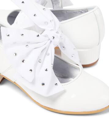 Bow-detail patent leather Mary Jane pumps | Monnalisa