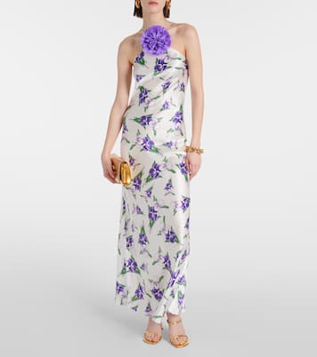 Robe longue en soie à fleurs | Rodarte