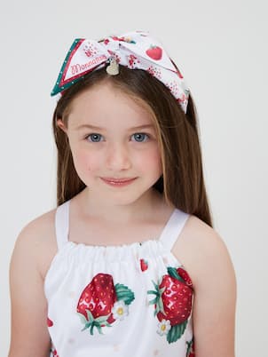 Bow-detail printed headband | Monnalisa