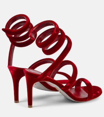 Sandalen Cleo 80 aus Samt | Rene Caovilla