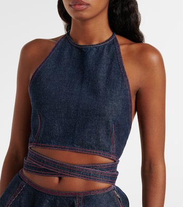 Crop top de denim | Alaïa