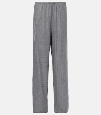 Monogram flannel pajama pants | Toteme