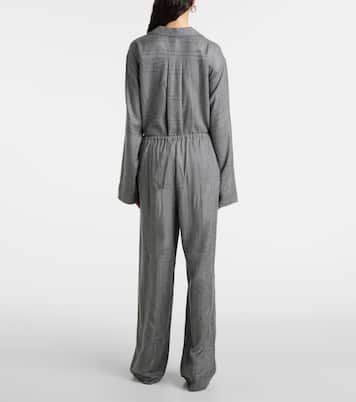 Monogram flannel pajama pants | Toteme