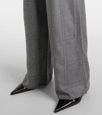 Monogram flannel pajama pants | Toteme