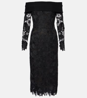 Midikleid Orchid aus Guipure-Spitze | Oscar de la Renta