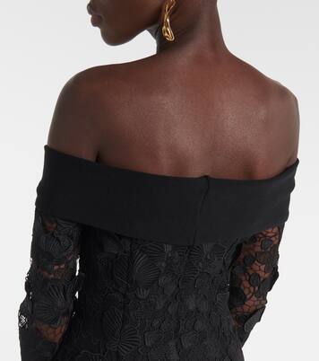 Midikleid Orchid aus Guipure-Spitze | Oscar de la Renta