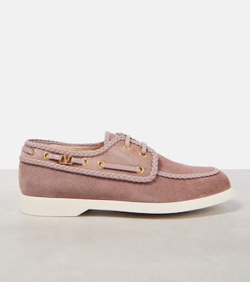 Palm Avenue suede boat shoes | Valentino Garavani