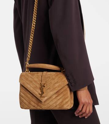 College Medium suede crossbody bag | Saint Laurent