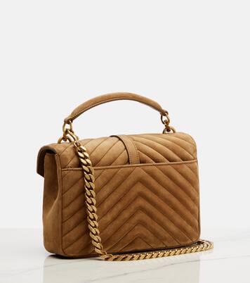 College Medium suede crossbody bag | Saint Laurent
