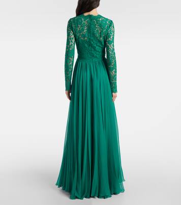 Lace and silk-blend gown | Dolce&Gabbana