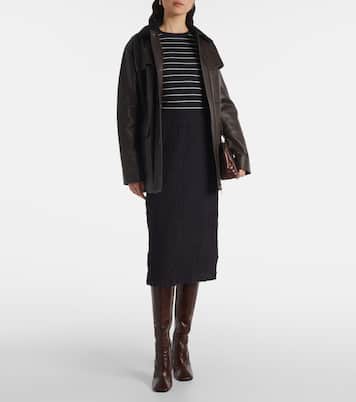 Striped cotton-blend top | Vince