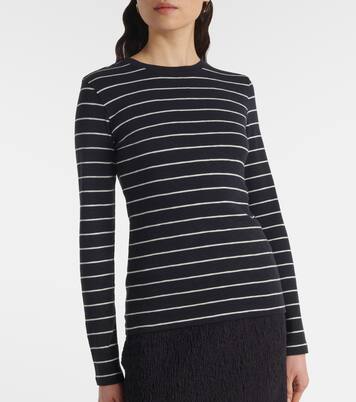 Striped cotton-blend top | Vince