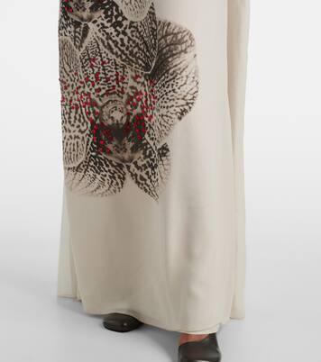 Abito lungo in georgette di seta | Dries Van Noten