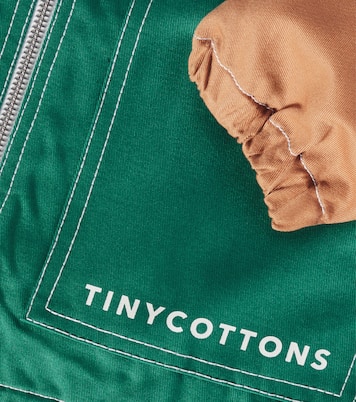 Colorblocked cotton twill jacket | Tinycottons