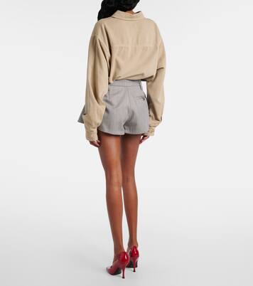 High-Rise Shorts aus einem Wollgemisch | Stella McCartney