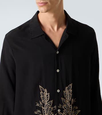 Chemise Beaded Epoque en soie | Bode