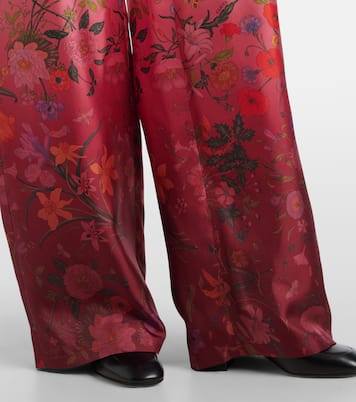 Floral silk wide-leg pants | Gucci
