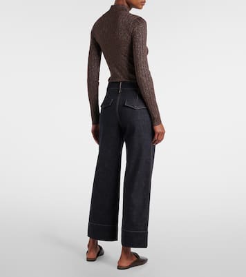 High-rise wide-leg jeans | Brunello Cucinelli