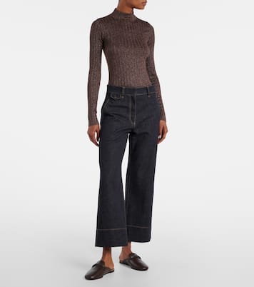 High-rise wide-leg jeans | Brunello Cucinelli