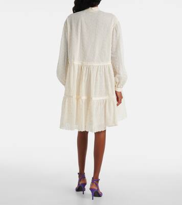 Vestido camisero de algodón con bordado inglés | Valentino